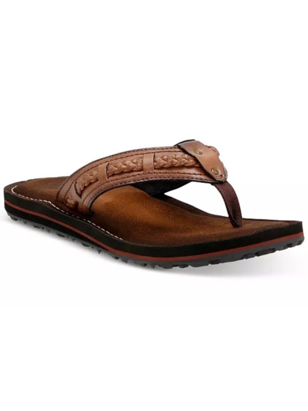 NEW Clarks Womens Fenner Nerice Brown Flip Flops Size US 8 $60 [jb]